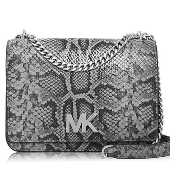 Michael Kors Handbags - Michael Kors Gray Snake Print Crossbody Bag